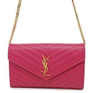 Saint Laurent Paris Chain Wallet Monogram Leather YSL